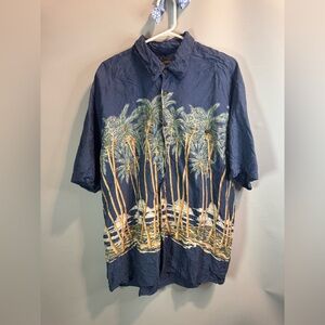 Hawaiian Reserve collection men's short-sleeve 100% Silk Aloha Hawaiian shirt XL